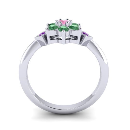 Simple Floral Pave Abja Ring