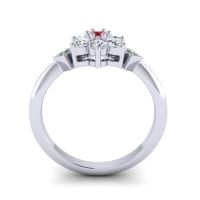 Simple Floral Pave Abja Ring