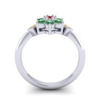 Simple Floral Pave Abja Ring