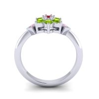 Simple Floral Pave Abja Ring