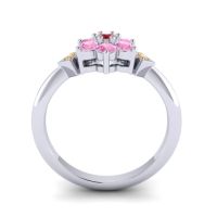 Simple Floral Pave Abja Ring