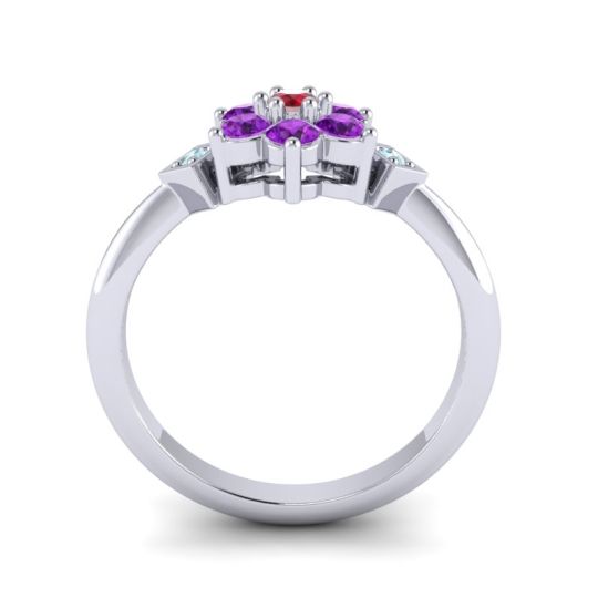 Simple Floral Pave Abja Ring