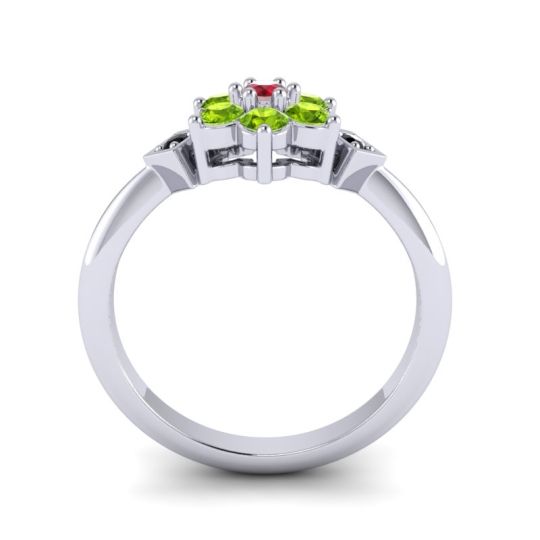 Simple Floral Pave Abja Ring