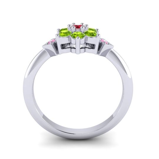 Simple Floral Pave Abja Ring