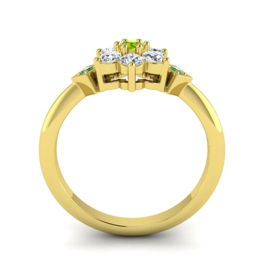 Simple Floral Pave Abja Ring