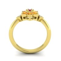 Simple Floral Pave Abja Ring