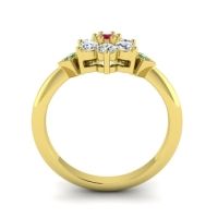 Simple Floral Pave Abja Ring