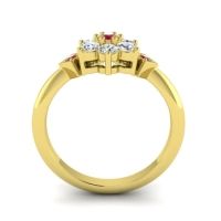 Simple Floral Pave Abja Ring