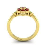 Simple Floral Pave Abja Ring