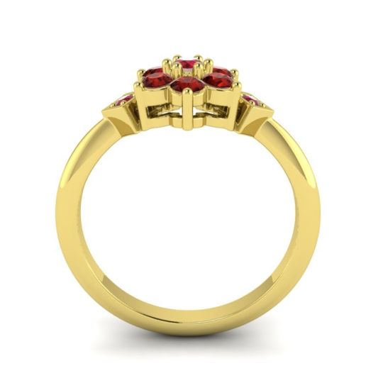 Simple Floral Pave Abja Ring