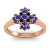 Blue Sapphire Fashion Ring In 18K Rose Gold With Black Onyx – Kakara Simple Ring