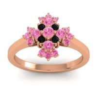 Pink Tourmaline Fashion Ring In 18K Rose Gold With Black Onyx – Kakara Simple Ring