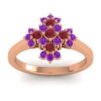 Ruby Fashion Ring In 18K Rose Gold With Amethyst – Kakara Simple Ring