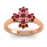 Ruby Fashion Ring In 18K Rose Gold With Pink Tourmaline And Garnet – Kakara Simple Ring
