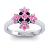 Pink Tourmaline Fashion Ring In 18k White Gold With Black Onyx – Kakara Simple Ring