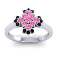Pink Tourmaline Fashion Ring In 18k White Gold With Black Onyx – Kakara Simple Ring