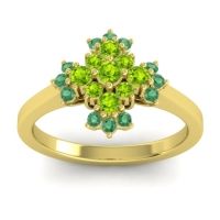 Peridot Fashion Ring In 18k Yellow Gold With Emerald – Kakara Simple Ring
