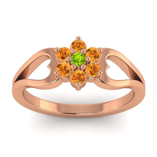Simple Floral Pave Manyu Ring