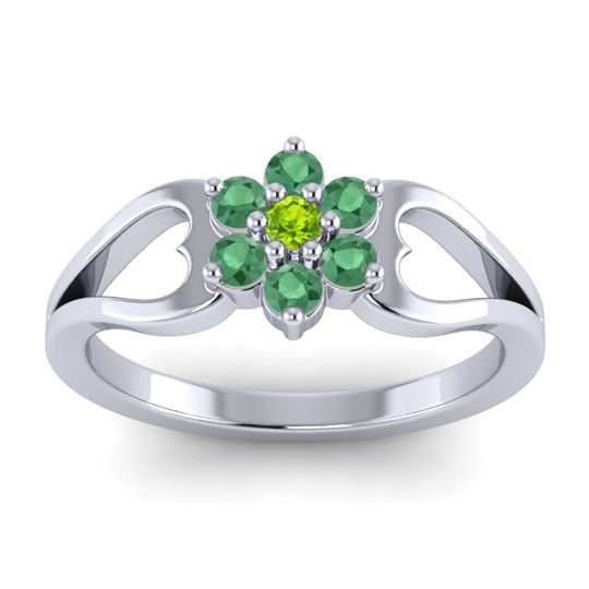 Simple Floral Pave Manyu Ring
