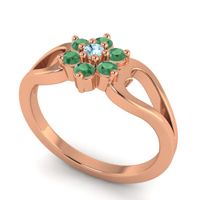 Simple Floral Pave Manyu Ring