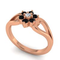 Simple Floral Pave Manyu Ring