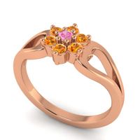 Simple Floral Pave Manyu Ring