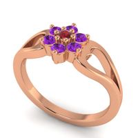 Simple Floral Pave Manyu Ring