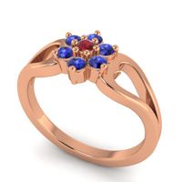 Simple Floral Pave Manyu Ring