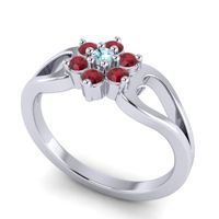 Simple Floral Pave Manyu Ring