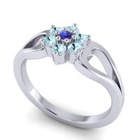 Simple Floral Pave Manyu Ring