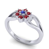 Simple Floral Pave Manyu Ring