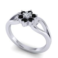 Simple Floral Pave Manyu Ring