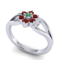 Simple Floral Pave Manyu Ring