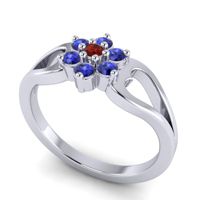 Simple Floral Pave Manyu Ring