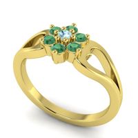 Simple Floral Pave Manyu Ring