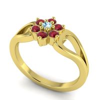 Simple Floral Pave Manyu Ring