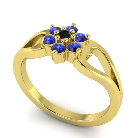Simple Floral Pave Manyu Ring