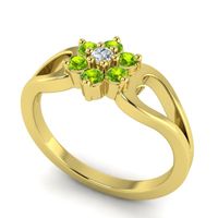Simple Floral Pave Manyu Ring