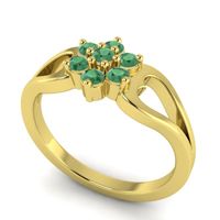 Simple Floral Pave Manyu Ring