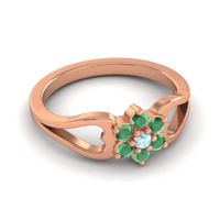 Simple Floral Pave Manyu Ring