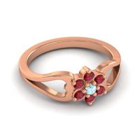 Simple Floral Pave Manyu Ring