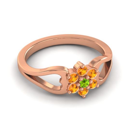 Simple Floral Pave Manyu Ring