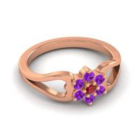 Simple Floral Pave Manyu Ring