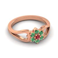 Simple Floral Pave Manyu Ring