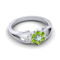 Simple Floral Pave Manyu Ring