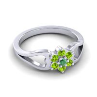 Simple Floral Pave Manyu Ring
