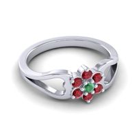 Simple Floral Pave Manyu Ring