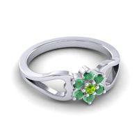 Simple Floral Pave Manyu Ring