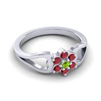 Simple Floral Pave Manyu Ring