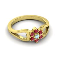 Simple Floral Pave Manyu Ring